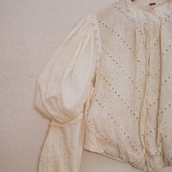 Free People Long Sleeve Eyelet Top - Picture 8 of 8